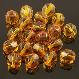 Koraliki Fire Polish ze szkła 3mm Dark Topaz (40szt)