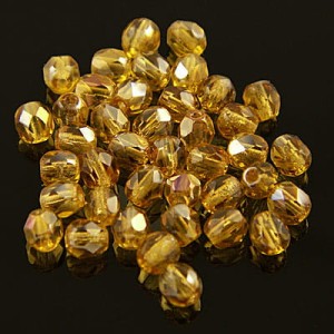 Czeskie koraliki szklane Fire Polish 3mm Twilight Topaz (40szt.)