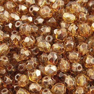Czeskie koraliki szklane Fire Polish 3mm Crystal Picasso (40szt.)