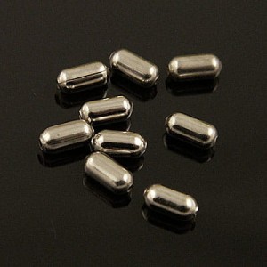 Walce metalowy 4.8mmx2.5mm ciemny srebrny (100szt)