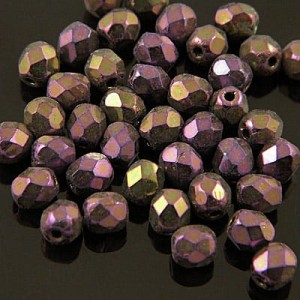 Koraliki Fire Polish ze szkła 3mm Iris Purple (40szt)