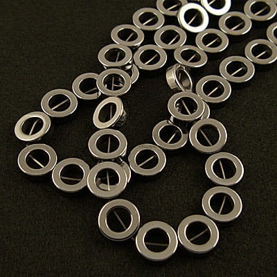 Hematyt koła 12x3.7mm grafitowe (10szt)