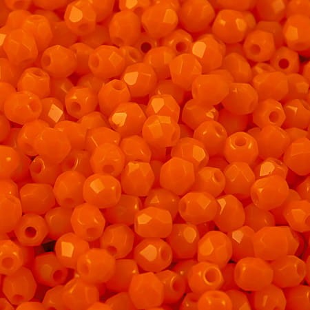 Koraliki Fire Polish ze szkła 3mm Opaque Light Red (40szt.)