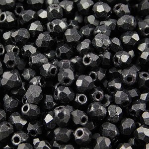 Koraliki Fire Polish ze szkła 3mm Metallic Suede Dark Forest (40szt.)