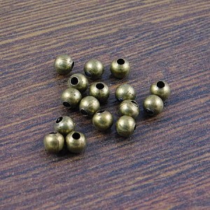 Kuleczki dystansowe przekładki metalowe 3mm antyczny brąz (100szt.)