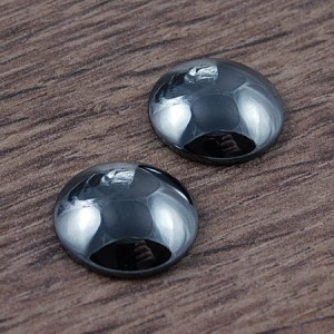 Kaboszon koło z hematytu 20mm grafitowe (1szt)
