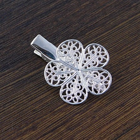 spinka-kwiatek-metalowa-mikromakrama-srebrna
