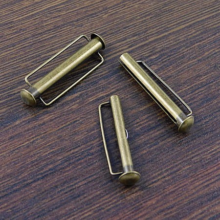 Zapięcie typu slide z metalu 31.5x10.5mm mosiężne (1szt)