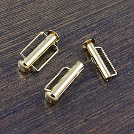Zapięcie typu slide z metalu 21.5x10.5mm złote (1szt.)