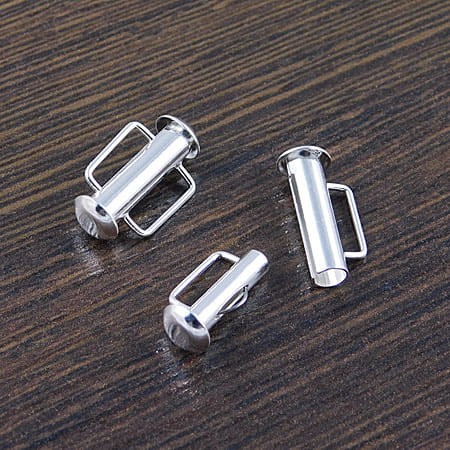 Zapięcie typu slide z metalu 16.5x10.5mm srebrne (1szt.)