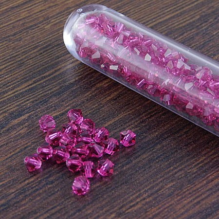 Kryształki Bicone 4mm Fuchsia (6szt.)