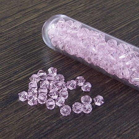 Kryształki Bicone 4mm Pink Sapphire (6szt.)