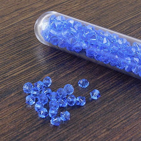 Kryształki Bicone 4mm Sapphire (6szt)