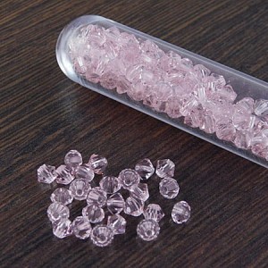 Kryształki Bicone 4mm Light Rose (6szt.)