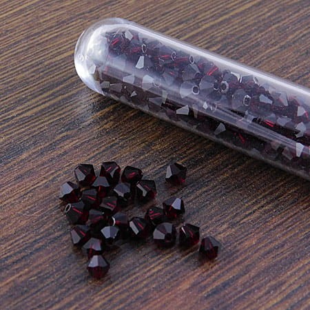 Kryształki Bicone 4mm Siam (6szt.)