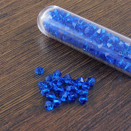 Kryształki Bicone 4mm Capri Blue (6szt)