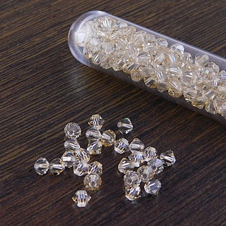 Kryształki Bicone 4mm Crystal Honey (6szt)