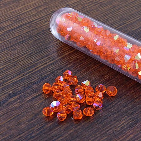 Kryształki Bicone 4mm Hyacynt AB (6szt)