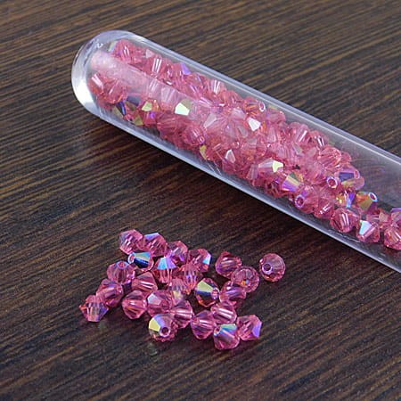 Kryształki Bicone 4mm Rose AB (6szt)