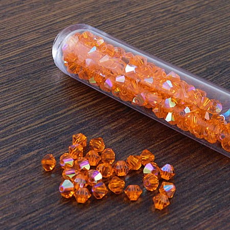 Kryształki Bicone 4mm Sun AB (6szt)