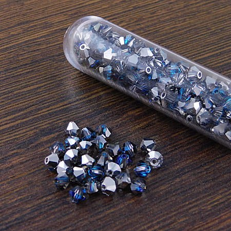 Kryształki Bicone 4mm Crystal Bermuda Blue (6szt.)