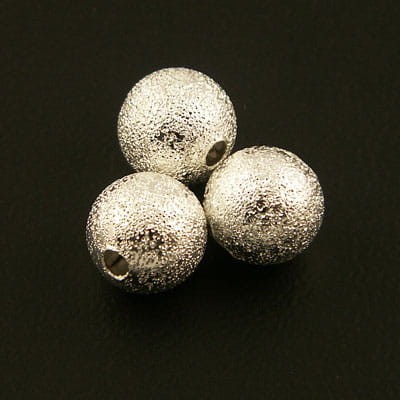 Kulki Gwiezdny Pył z metalu 6mm srebrne (6szt)