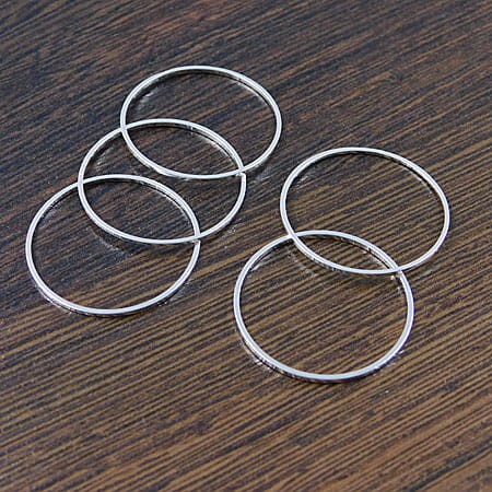 Baza koło z metalu 25x1mm srebrna (4szt.)