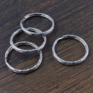 Baza kółko karbowane do breloczka z metalu 25x2.5mm ciemno srebrna (5szt.)