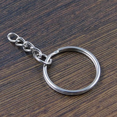 Baza breloczka gładka z metalu 46x25mm ciemno srebrna (5szt.)