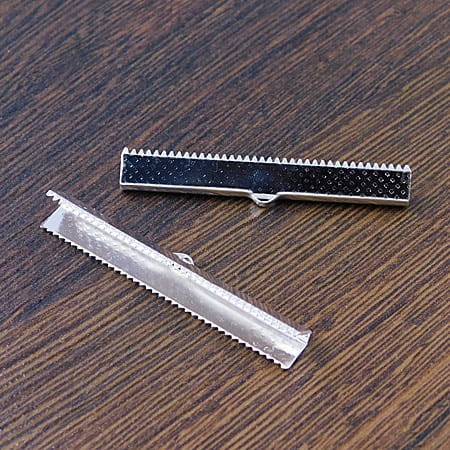 Zacisk z metalu do bransoletek 45x6mm srebrny (2szt)