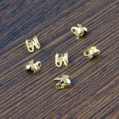 Łapaczki boczne z metalu 1.5mm złote (20szt)