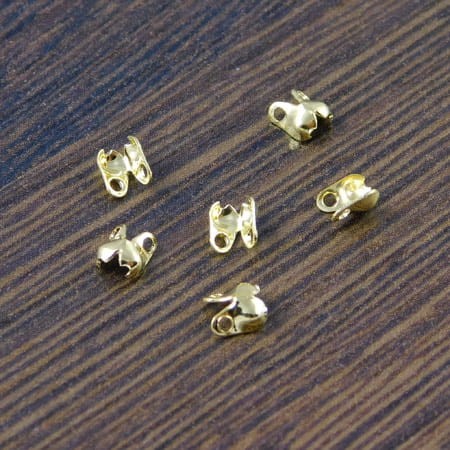 Łapaczki boczne z metalu 1.5mm złote (20szt)
