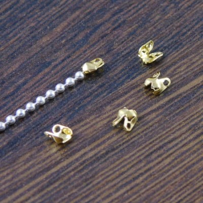 Łapaczki boczne z metalu 1.5mm złote (20szt)