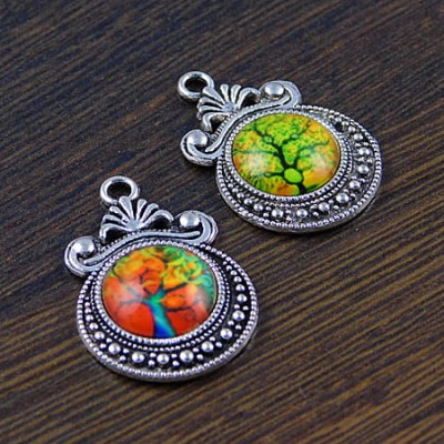 Baza z metalu do kaboszonów 12mm ciemna srebrna (2szt.)