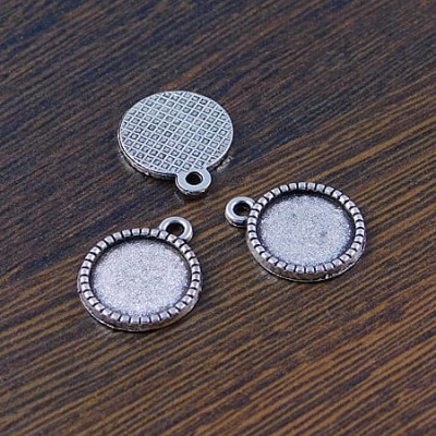 Baza z metalu do kaboszonów 12mm ciemna srebrna (4szt)