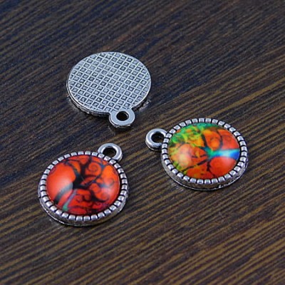 Baza z metalu do kaboszonów 12mm ciemna srebrna (4szt)