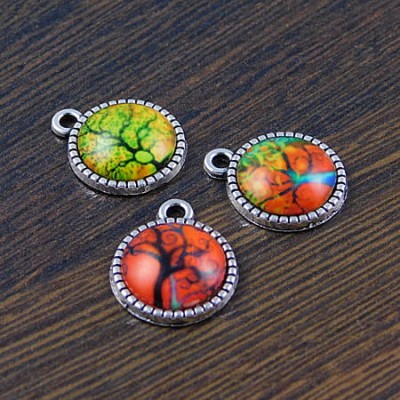 Baza z metalu do kaboszonów 12mm ciemna srebrna (4szt)