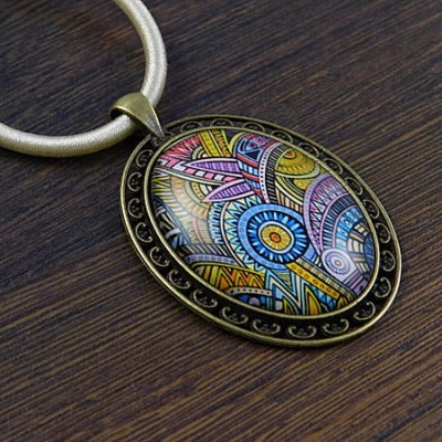 Baza z metalu do kaboszonów 40x30mm antyczny brąz (1szt)