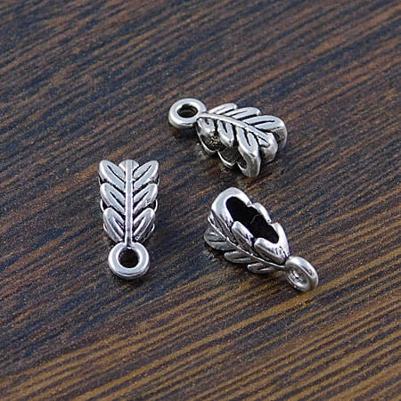 Podwieszka metalowa 13.5x6.5x4.5mm ciemna srebrna (4szt.)