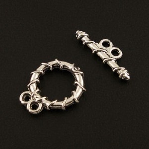 Ozdobne zapięcie metalowe koło 15mm (4kpl.)