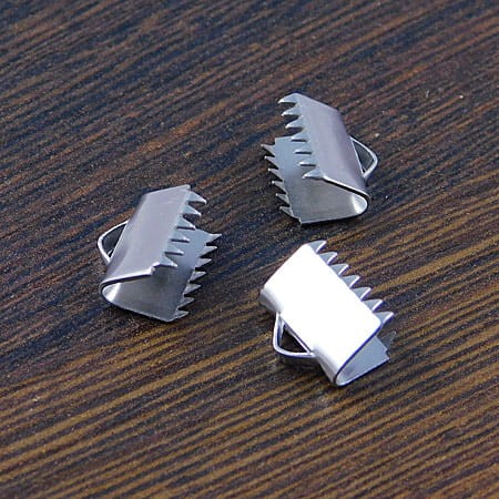 Zacisk stal chirurgiczna 10.5x9mm cimny srebrny (2szt.)