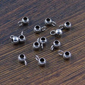 Podwieszka stal chirurgiczna 7x4mm ciemna srebrna (2szt.)