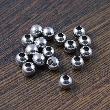 Kuleczka stal chirurgiczna 5mm ciemna srebrna (10szt.)