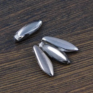 Koraliki Dagger ze szkła 16x5mm Crystal Chrome (6szt.)