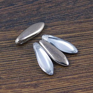 Koraliki Dagger ze szkła 16x5mm Crystal Argentic (6szt.)