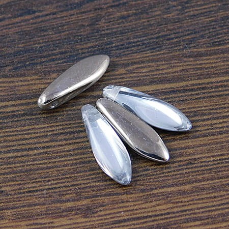 Koraliki Dagger ze szkła 16x5mm Crystal Argentic (6szt)