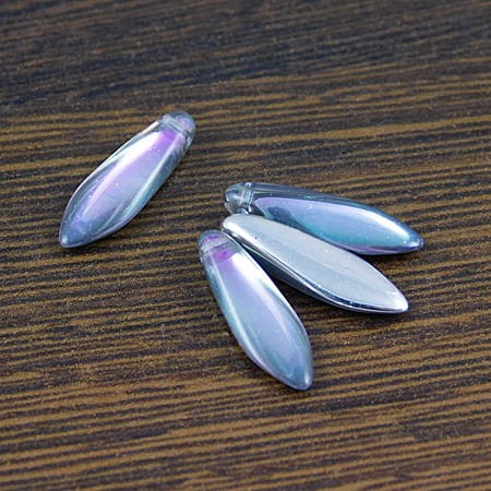 Koraliki Dagger ze szkła 16x5mm Crystal Vitrail Light (6szt.)