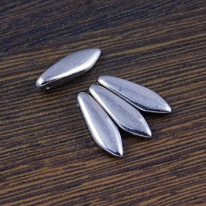 Koraliki Dagger ze szkła 16x5mm Crystal Argentic Full (6szt.)