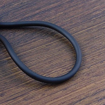 Rzemień kauczukowy 2mm czarny (1metr)