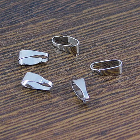 Podwieszka samozaciskowa 7x3mm ciemna srebrna (10szt)